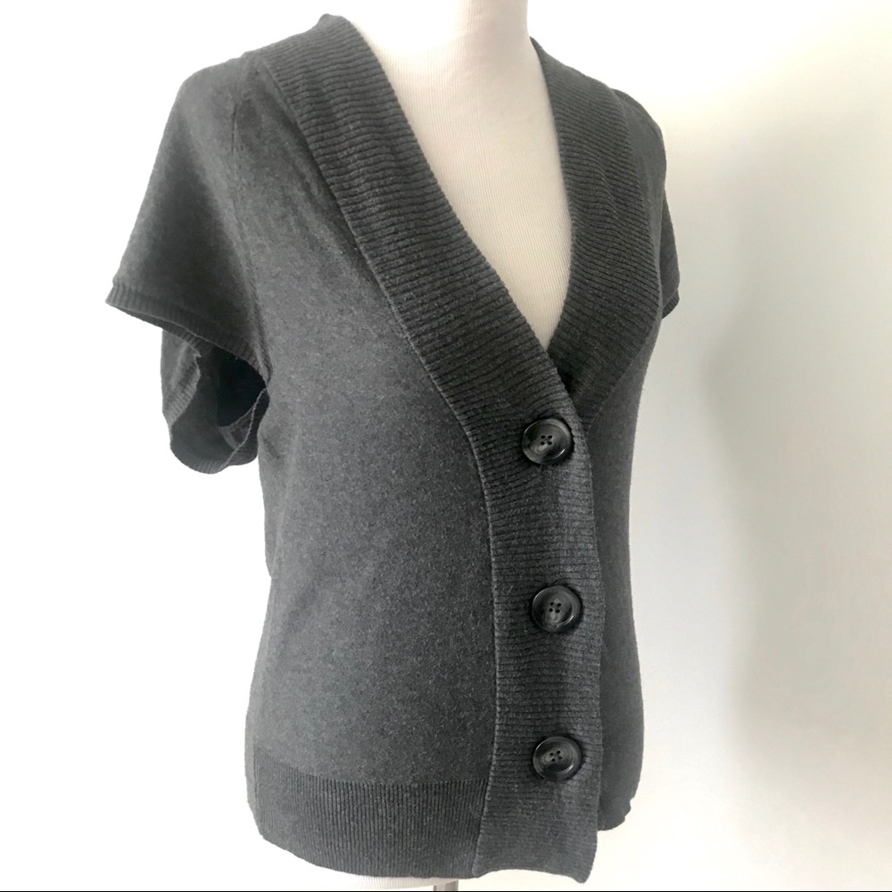 AphOrism Cardigan Small Gray Short Dolman Sleeves